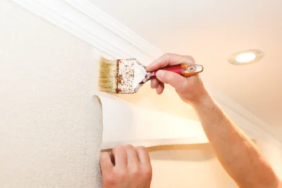 Pose de papier peint à Marcollin — revêtements muraux et toiles de verre